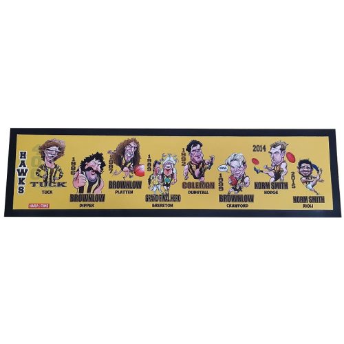 Hawthorn Hawks Caricature Bar Runner
