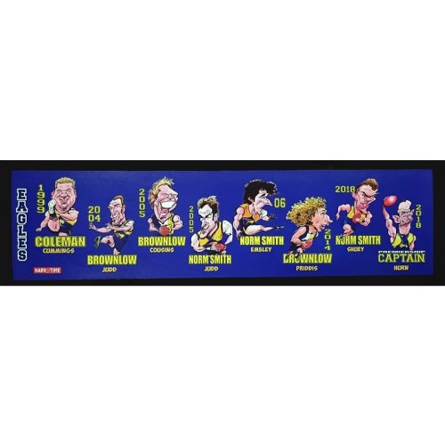 West Coast Eagles Caricature Bar Runner