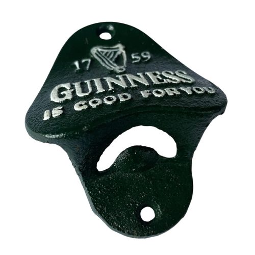 Cast Iron Guinness Bottle Opener Dark Green