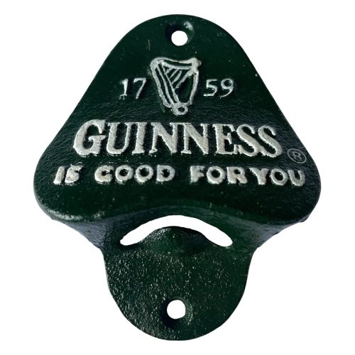 Cast Iron Guinness Bottle Opener Dark Green