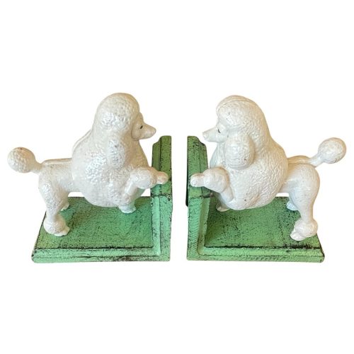 White Poodle Bookends